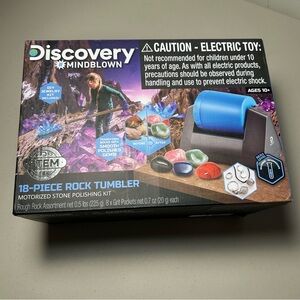 Discovery MINDBLOWN 18 Piece Rock Tumbler Set with Motorized Machine   NEW